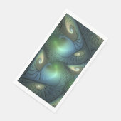 らせん状ベージュグリーンターコイズ抽象芸術フラクタルアート (コーナー)