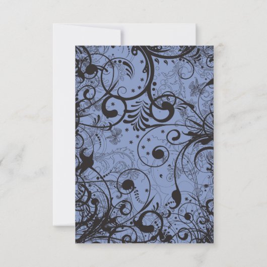 らせん状&スターズウェディングレセプションパーティーカード 招待状 (裏面)