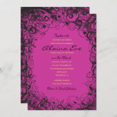 らせん状&スターズバルミツワー招待状 招待状 (正面/裏面)