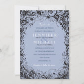 らせん状&スターズユダヤ結婚式招待状 招待状 (正面)