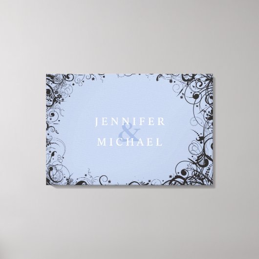 らせん状&スターズ結婚ユダヤ人のサイン・イン・ボード キャンバスプリント (正面)