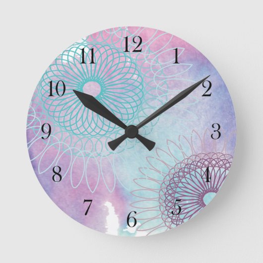 らせん状 ラウンド壁時計 (正面)