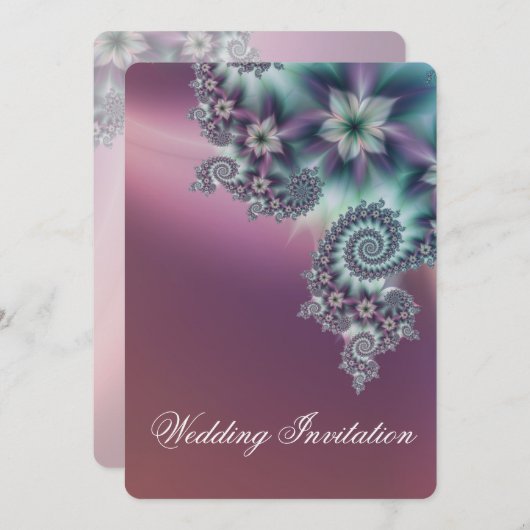 らせん結婚花 招待状 (正面/裏面)