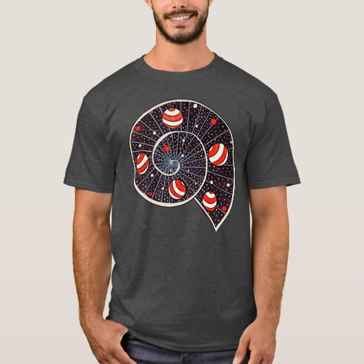 らせん銀河系ビーチ球惑星天おもしろい文学 Tシャツ (正面)