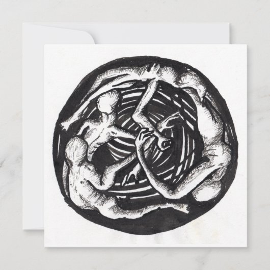 らせん降下、フラットカード (正面)