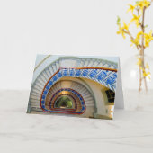 らせん階段 カード (黄色い花)