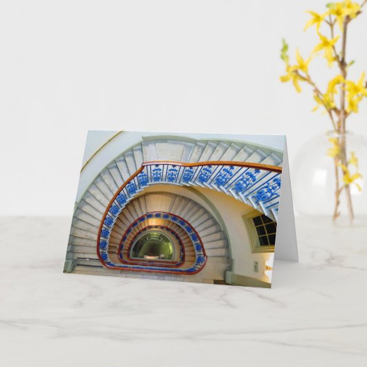 らせん階段 カード (黄色い花)