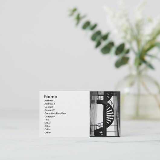 らせん階段 名刺 (スタンド正面)