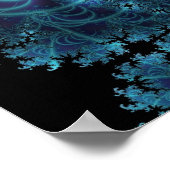 らせん階段 |青とピンクのフラクタルアート ポスター (角)