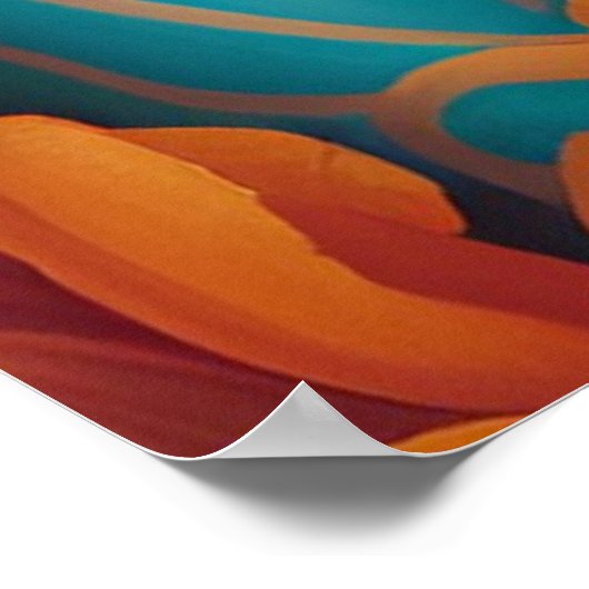 らせん髪の青い女性 ポスター (角)