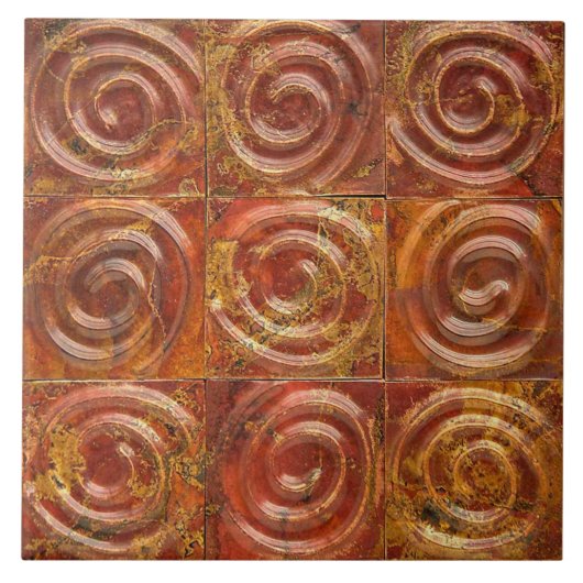 らせん（銅）タイル タイル (正面)