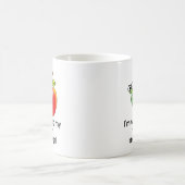りんごおもしろいと虫の教育のパート コーヒーマグカップ (中央)