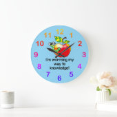 りんごおもしろいと虫の教育のパート ラージ壁時計 (ホーム)
