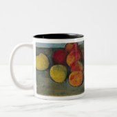 りんごおよびビスケットのポールセザンヌ|の静物画、 ツートーンマグカップ (左)