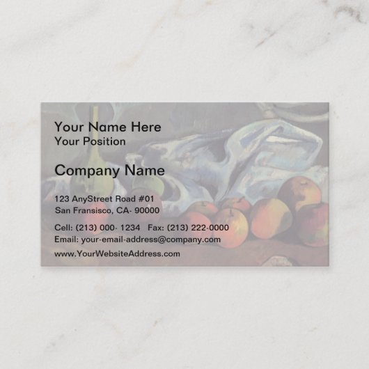 りんごおよび緑のつぼとのポールGauguin-Stillの生命 名刺 (正面)