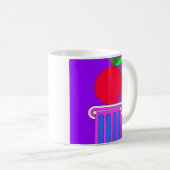 りんごが付いているコラム コーヒーマグカップ (正面右)