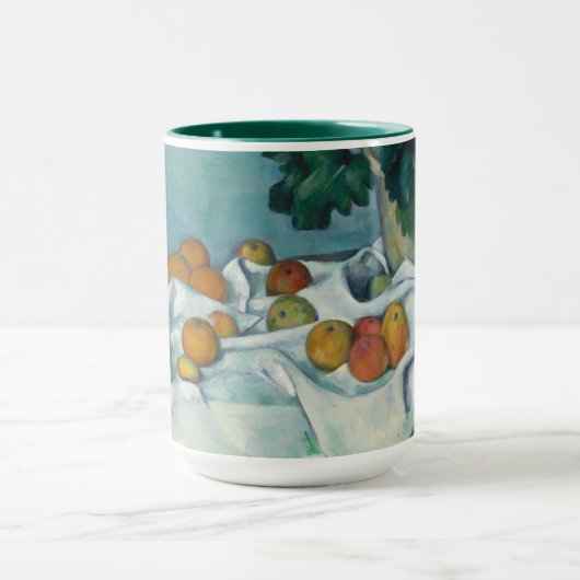 りんごが付いているポールセザンヌ|の静物画およびポットの マグカップ (中央)