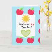 りんごが付いている教員帯出券 カード (黄色い花)