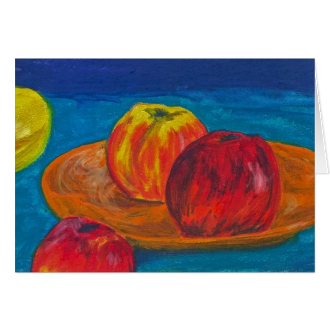 りんごが付いている静物画 (正面横)