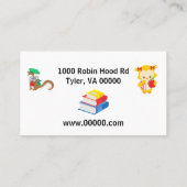 りんごが付いているHomeschoolのおりの黒板 名刺 (裏面)