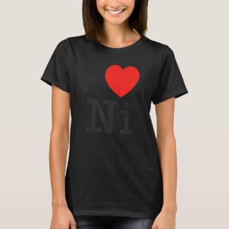 りんごが好きNYとニッケルの周期表 Tシャツ