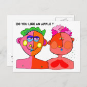 「りんごって好き？」 ポストカード (正面/裏面)