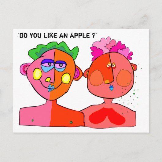「りんごって好き？」 ポストカード (正面)