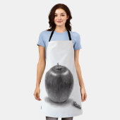 りんごとあおむし エプロン (着用した状態)