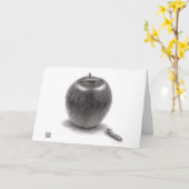 りんごとあおむし カード (黄色い花)