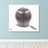 りんごとあおむし キャンバスプリント (インサイチュ (ウッドフロア))