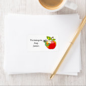 りんごと虫のカスタマイズラベル ラベル (インサイチュ)