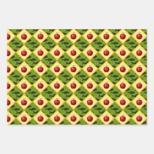 りんごと魚 ラッピングペーパーシート (正面2)