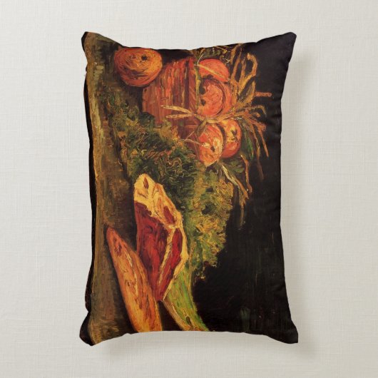 りんごと、肉とヴィンセント転がバン・ゴッホ アクセントクッション (正面(垂直))