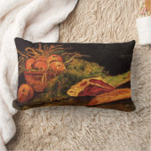 りんごと、肉とヴィンセント転がバン・ゴッホ ランバークッション (ブランケット)