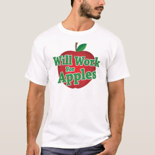りんごのために働きます Tシャツ