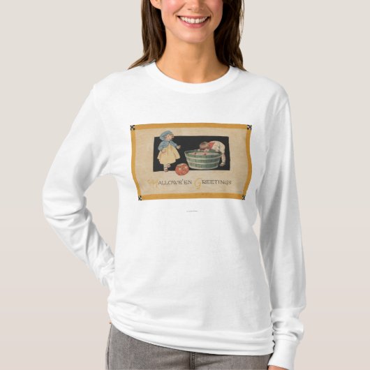 りんごのためのハロウィンGreetingBobbing Tシャツ (正面)
