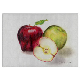 りんごのガラスまな板 カッティングボード