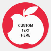 りんごのシールを食べる ラウンドシール (正面)