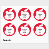 りんごのシールを食べる ラウンドシール (シート)