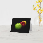 りんごのフルーツの写真 カード (黄色い花)