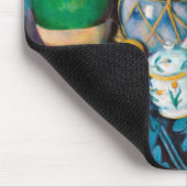 りんごのポールCézanneの絵画の食糧が付いている静物画 マウスパッド (コーナー)