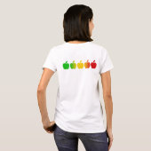 りんごのワイシャツ-スタイル及び色を選んで下さい Tシャツ (裏面フル)