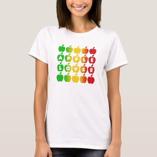 りんごのワイシャツ-スタイル及び色を選んで下さい Tシャツ (正面)