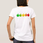 りんごのワイシャツ-スタイル及び色を選んで下さい Tシャツ (裏面)