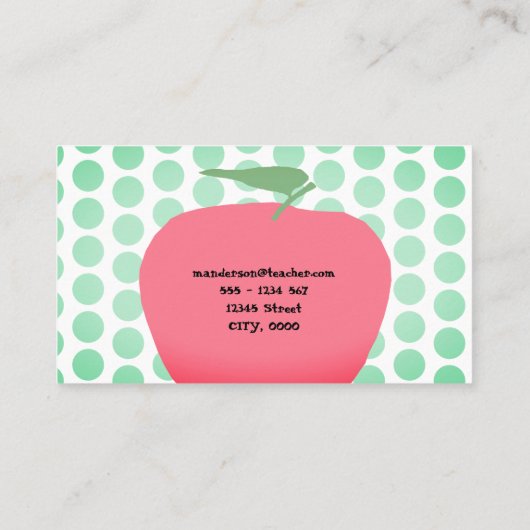 りんごの先生 名刺 (裏面)