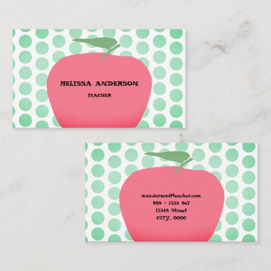 りんごの先生 名刺 (正面/裏面)