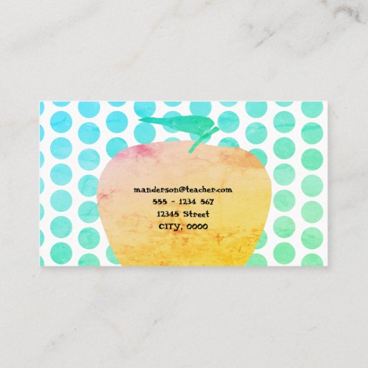 りんごの先生 名刺 (裏面)