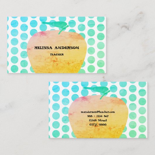 りんごの先生 名刺 (正面/裏面)