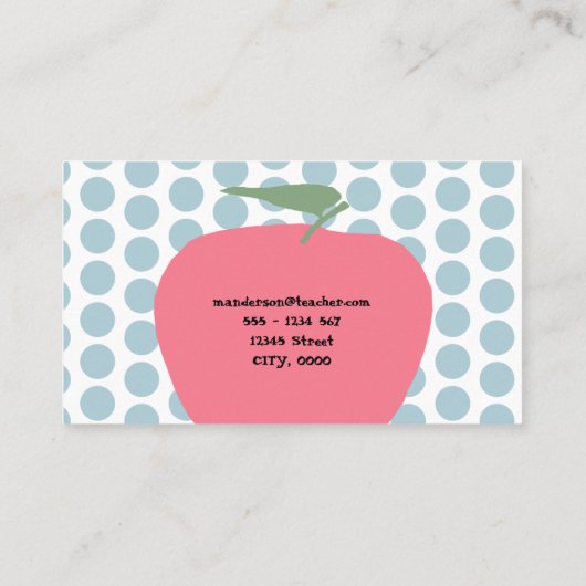 りんごの先生 名刺 (裏面)