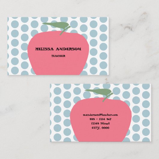 りんごの先生 名刺 (正面/裏面)